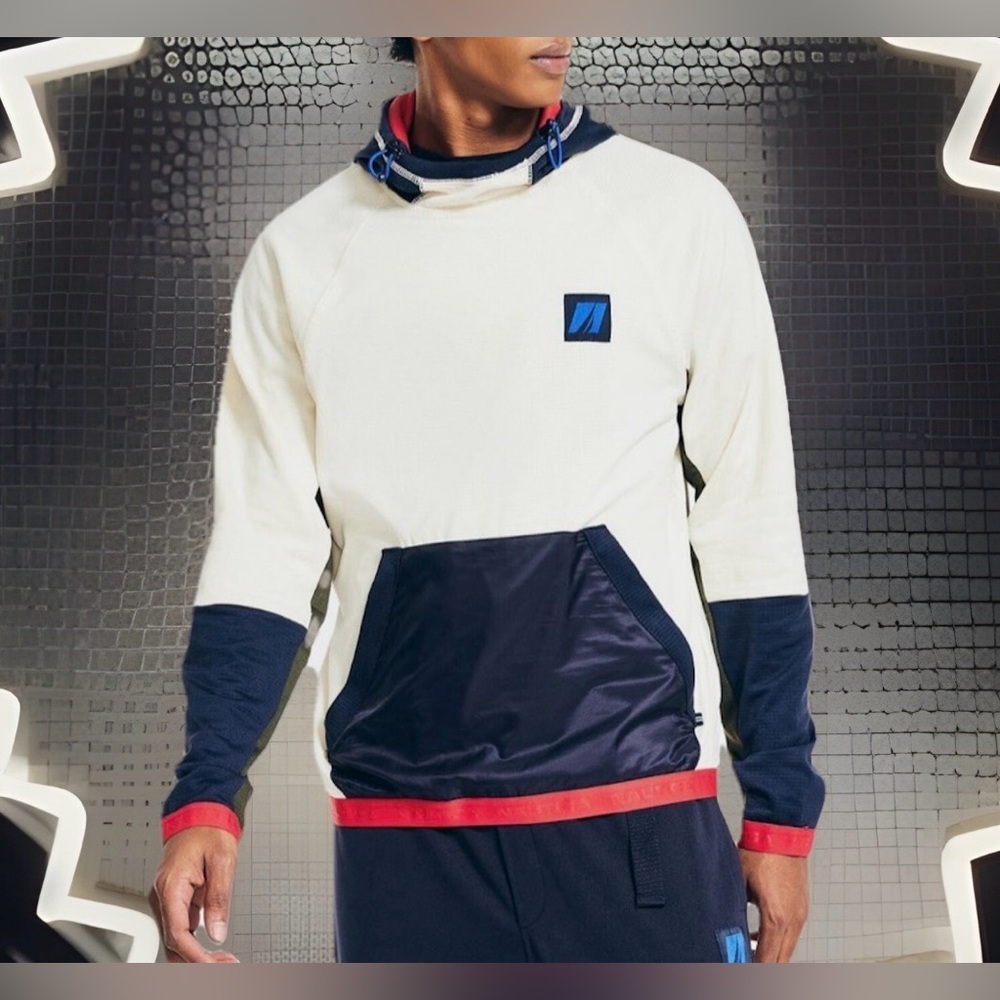 NWT Nautica Fleece Pullover Hoodie L